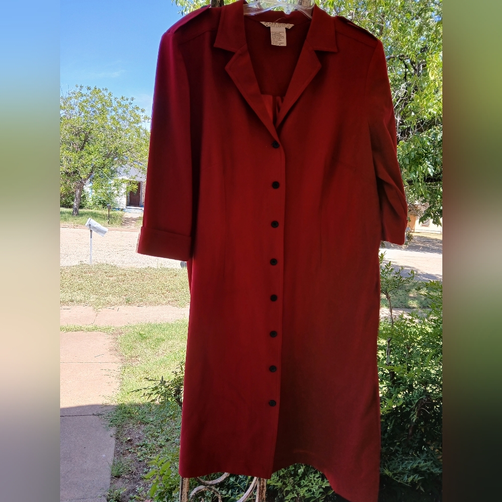 Chic Long Sleeve Red Dress